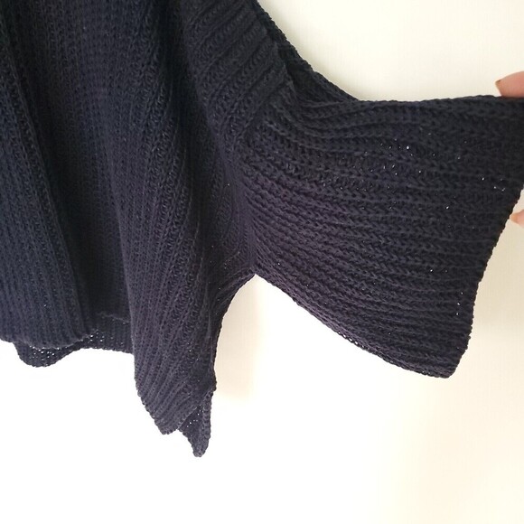 Vintage Eskandar Knit 100% Linen Sweater Womens Large Blue see through Lagenlook - Picture 5 of 16